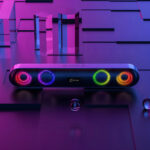 Parlante Barra Sonido Xinua Bluetooth Microfono Luz Rgb 10w Negro - Image 8