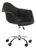 Sillon Eames De Escritorio Oficina Giratorio Con Ruedas Gardenlife Color Negro Goma - Image 2
