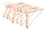 Set Perchas X 8u Madera Y Metal Para Colgar Calidad Premium Natural - Image 3