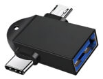 Apaptador Otg 2 En 1 Micro Usb Y Tipo C A Usb Para Celulares