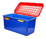 Caja Plastica Baul Organizador Plastico 90 Litros Reforzado  Azul