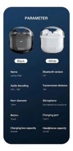 Auricular Inalámbrico In Ear Lenovo Bluetooth Xt96 Negro - Image 11