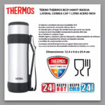 Termo Thermos Termico 1l Acero Inoxidable Con Correa - Image 2