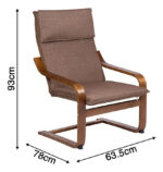 Silla Sillon De Descanso Moderno Madera Con Apoyabrazos - Image 9