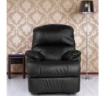 Sillon Poltrona Reclinable Ultra Premium De Ecocuero + Relax Negro Liso - Image 8