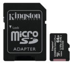 Tarjeta De Memoria Kingston Sdcs2/64gb Canvas Select Plus Con Adaptador Sd 64gb