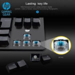 Teclado Hp Qwerty Hp Blue Español Color Negro Con Luz Rgb