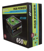 Fuente De Alimentacion Para Pc Atx 650w Gamer 24 Pines Negro