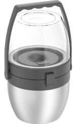 Termo Thermos 2 En 1 Liquidos Comida 7 Hs Acero Inoxidable Negro - Image 3