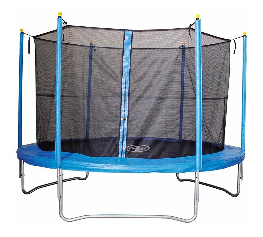 D_NQ_NP_761880-MLA47697397812_092021-F.jpg Cama Elastica 3 Metros Super Resistente Con Red Protectora Negro Azul - Image 1