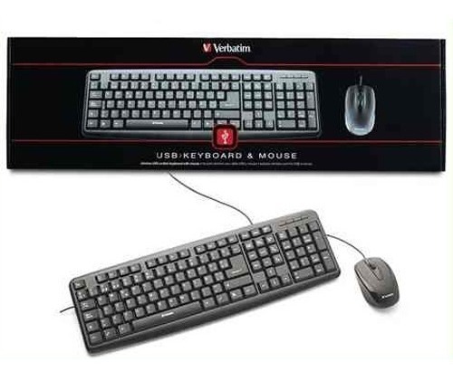 D_NQ_NP_763147-MLA31073943078_062019-F.jpg Kit Teclado Y Mouse Usb Verbatim Ramos Mejia Diseño Nuevo Negro Negro - Image 1