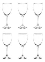 Set X6 Copas De Vidrio Transparente Para Vino Premium - Image 2