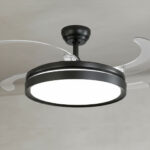 Ventilador De Techo Con 3 Luz Led Control Remoto 4 Aspas 4 Abs 50hz 42 Cm Negro Transparentes - Image 4