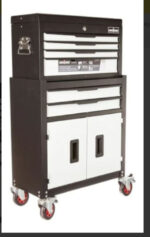 Gabinete Metalico Caja Para Herramientas Ruedas + Cajones Negro - Image 11