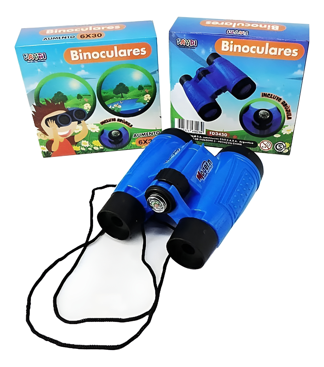 D_NQ_NP_768119-MLA94163461911_102025-F.jpg Binoculares De Juguete Con Brujula Aumento Resistente Azul - Image 1