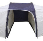 Carpa Tunel Camping 8 Pers. Doble Dormitorio Poliéster Azul Y Plateado - Image 3