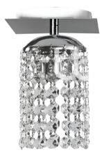 Lampara Araña Techo Colgante Velas Caireles Metal + Acrilico Cromo