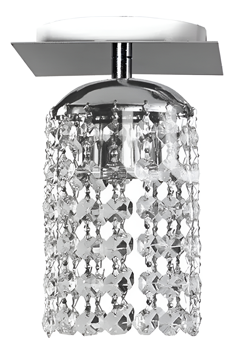 D_NQ_NP_770993-MLA96104312838_102025-F.jpg Lampara Araña Techo Colgante Velas Caireles Metal + Acrilico Cromo - Image 1