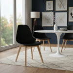 Silla Infantil Colores Tipo Eames 100% Diseño Moderno Unico  Negro