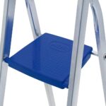 Escalera De Aluminio Tijera 3 Escalones Mor Plegable 5101 Base Antideslizante, Traba De Seguridad. Ultimo Escalon Como Plataforma Y Soporte De Aluminio Para Sujetarse - Image 5