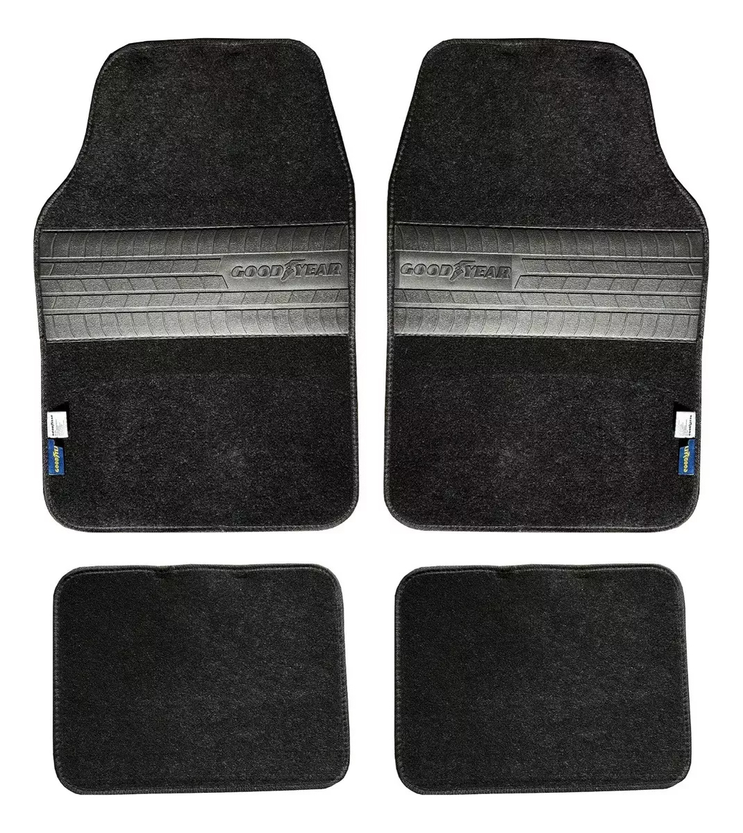 D_NQ_NP_771319-MLA79267028308_092024-F.jpg Cubre Alfombras Set 4 Piezas Afelpado Para Auto Universal Negro - Image 1