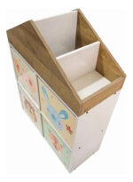 Biblioteca Infantil Gacela Madera Marrón Claro 60x30x100cm Con Puertas - Image 4