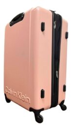Valija Rigida Calvin Klein Texturizada Grande Cierre Tsa  Rosa Lisa - Image 2