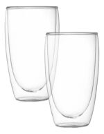Set Dos Vasos Cafe Doble Vidrio 400cc Premium Ramos Mejia