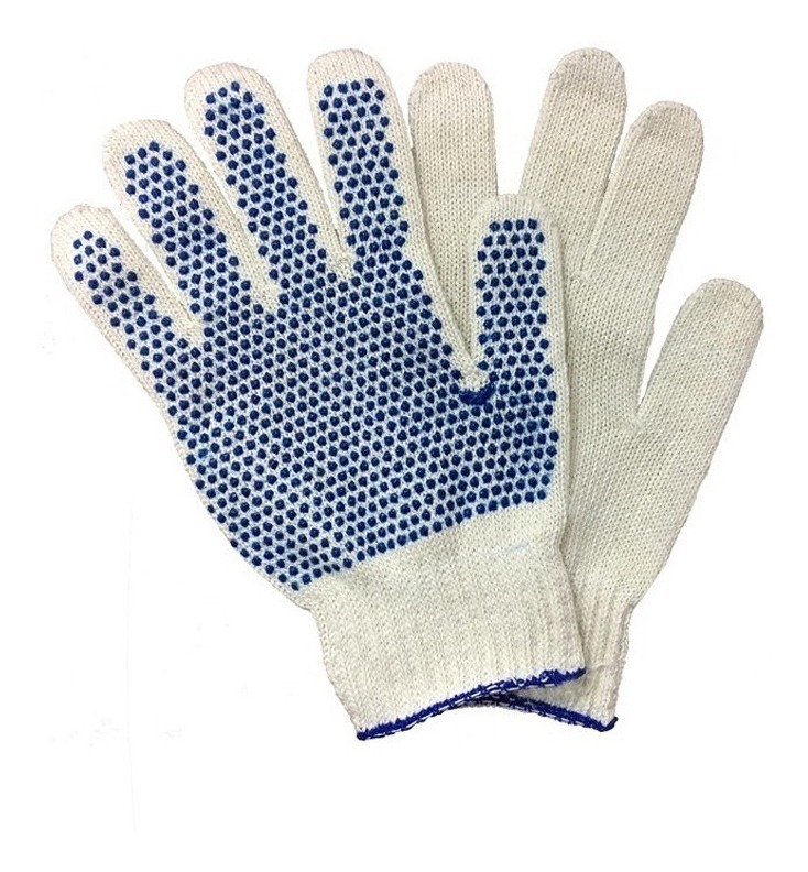 D_NQ_NP_775701-MLA99692827414_122025-F.jpg Guantes Moteados Antideslizantes Jersey Algodón Trabajo Resistente Créme - Image 1