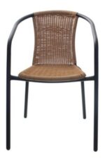 Silla De Ratan Jardin Exterior Negra Natural Mod Premium - Image 6