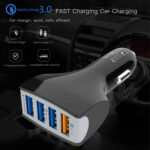 Cargador Auto Kube 12v/24v 4 Usb Rápida Prot. Sobrecarga Negro - Image 3