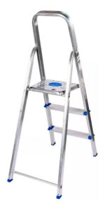 Escalera De Aluminio Tijera 3 Escalones Mor Plegable 5101 Base Antideslizante, Traba De Seguridad. Ultimo Escalon Como Plataforma Y Soporte De Aluminio Para Sujetarse - Image 10