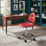 Silla De Computacion Sin Apoyabrazos Rosa O Azul Giratoria - Image 4