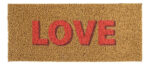 Felpudo Antideslizante Pvc 30x70 Cm Diseño Love Marrón Rojo Entrada Casa 70 Cm 30 Cm Marrón Y Rojo