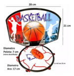 Aro De Basquet Infantil Juego Tablero Mini Pelota Juguete - Image 2
