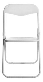 Silla Plegable Metalica Jardin Aire Libre Ramos Mejia Ultimo Modelo + Resistente Blanco Lisa - Image 4