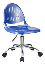 Silla De Computacion Sin Apoyabrazos Rosa O Azul Giratoria - Image 2