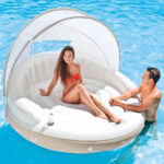 Colchoneta Inflable Para Pileta Con Techo Toldo Intex 199x150 Cm 58292 - Image 3