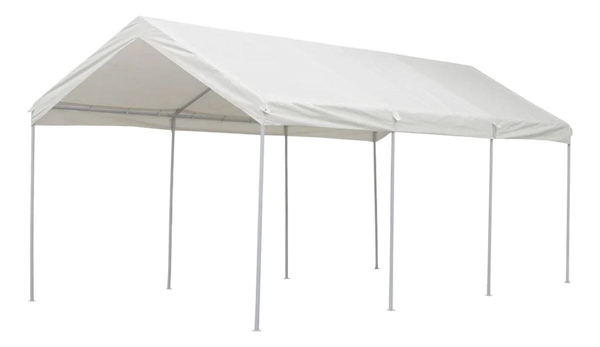 D_NQ_NP_794106-MLA98105525675_112025-F.jpg Gazebo Pergola Toldo Garage 6x3m Estructura De Hierro Uv Blanco - Image 1