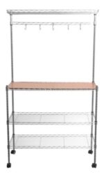 Estanteria Cromada + Estantes Acero Cromado Con Ruedas  Plateado - Image 2