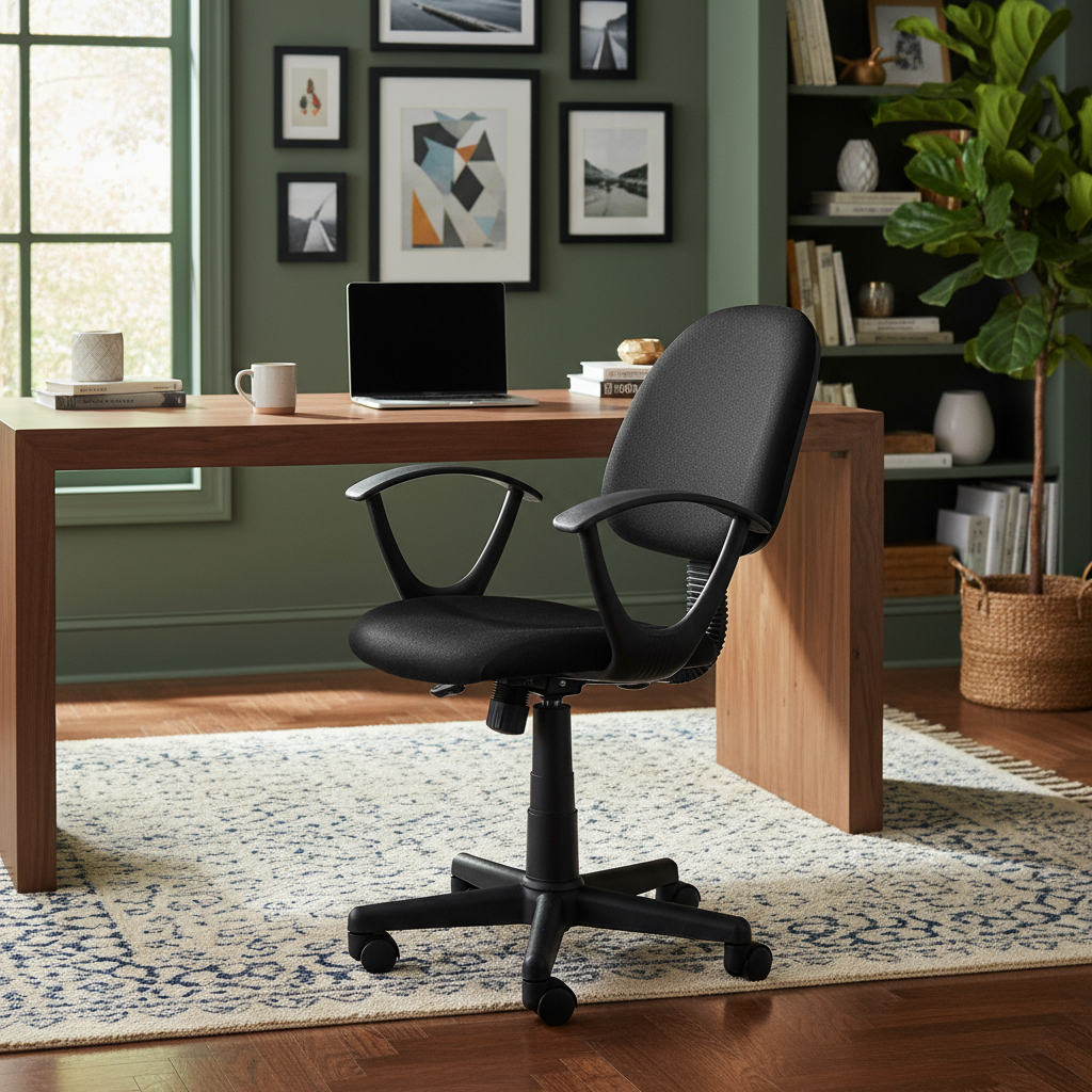 D_NQ_NP_798407-MLA93313143967_092025-F.jpg Silla De Pc Giratoria Reforzada Regulable En Ramos Mejia Negro - Image 1