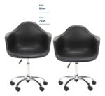 Sillon Eames De Escritorio Oficina Giratorio Con Ruedas Gardenlife Color Negro Goma - Image 4