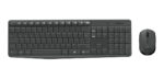 Kit Teclado Y Mouse Inalambrico Mk235 Logitech Color Grafito Negro