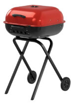 Parrilla A Carbon Con Tapa Ruedas Reforzada Calidad Premium Rojo - Image 2