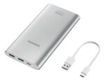 Cargador Portatil Power Bank Samsung 10000mah Bateria Rapido Plata - Image 2