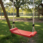 Hamaca Tabla Con Soga Rodacross Color Rojo