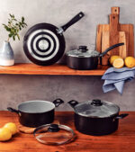 Juego De Baterias Tramontina 7 Piezas Turim Set Ollas Color Negro - Image 2