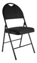 Silla Plegable Metalican Diseño Elegante Con Detalle Negro Lisa