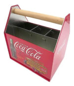 Porta Cubiertos Coca Cola Metal Original 4 Divisiones Manija - Image 4