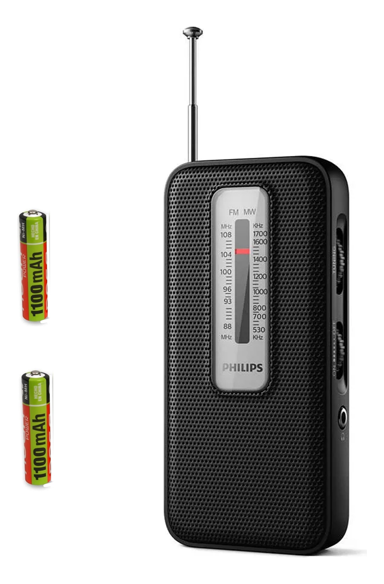 D_NQ_NP_809873-MLA79737970368_102024-F.jpg Radio Philips Am/fm Analogica Portatil + Pilas Recargables Blanco - Image 1